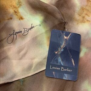 Elegant Multicolor Silk Chiffon Scarf by Louise Barker